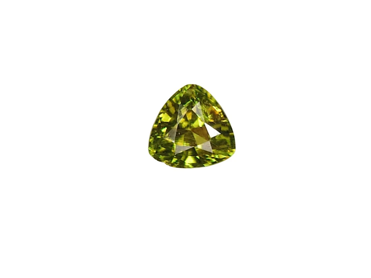 0.46ct Triangular shape Demantoid Garnet From Pakistan — view 1